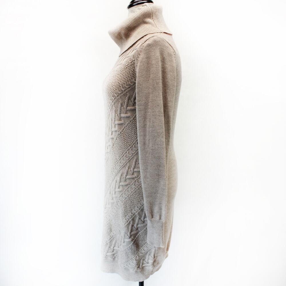 Banana Republic Heritage Brown Merino Knit Dress Blend Cozy Preppy Casual Medium - Picture 5 of 7